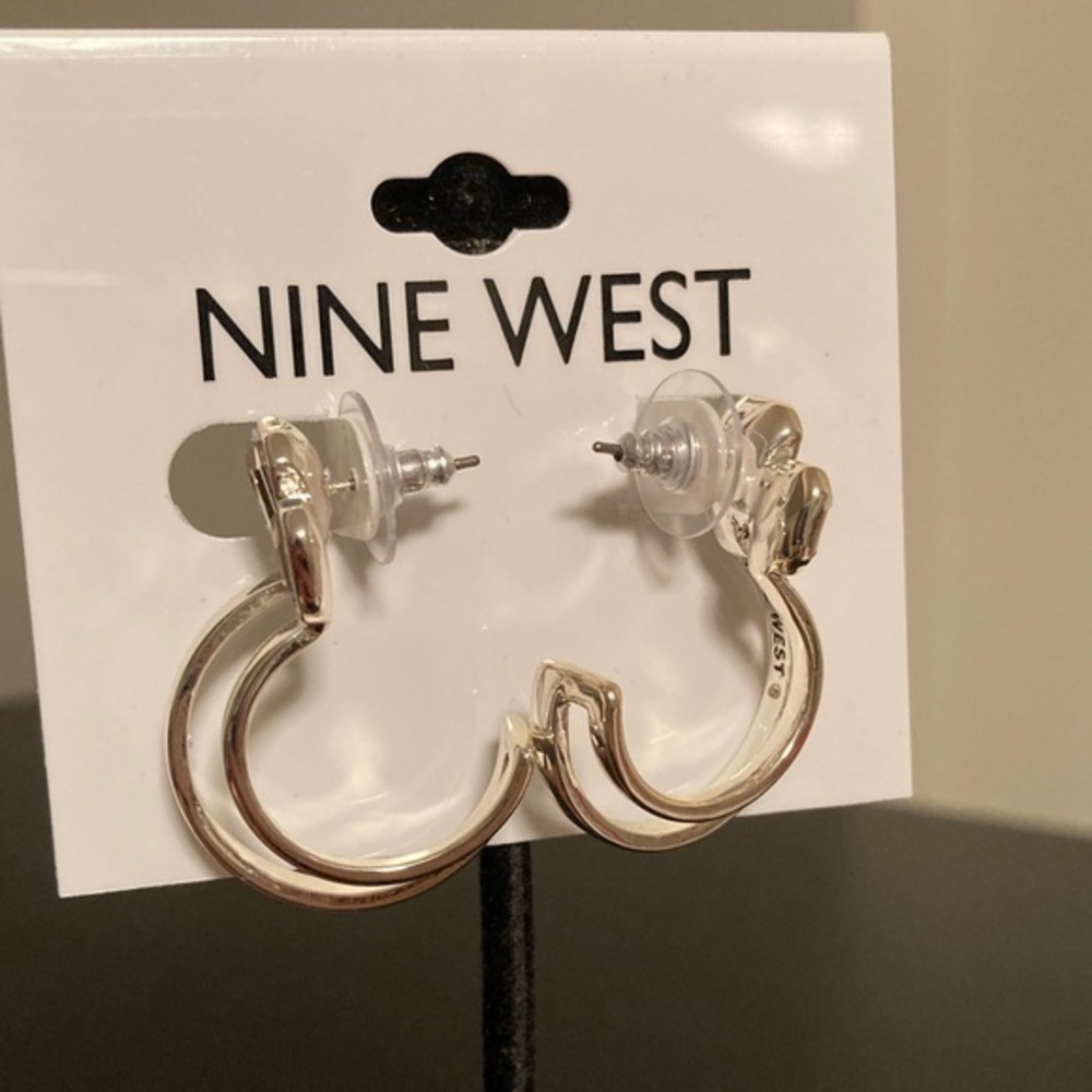 Nine West Gold and Silver Tone Earrings